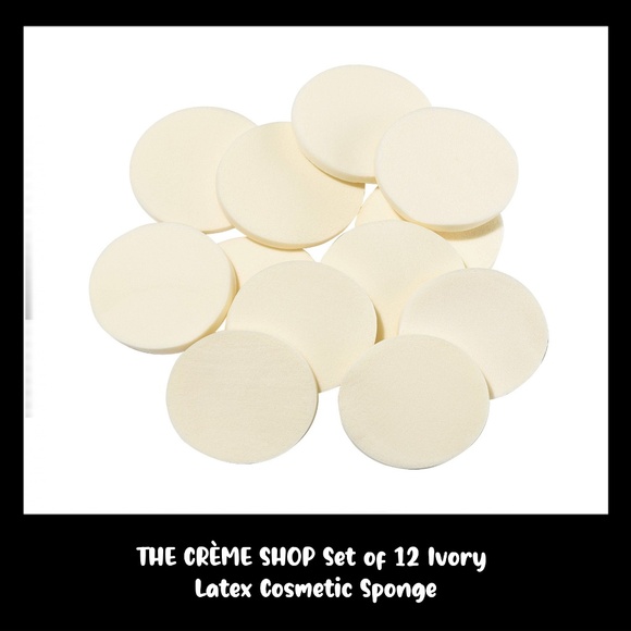 THE CRÈME SHOP Set of 12 Ivory Latex Cosmetic Sponge - Picture 4 of 4